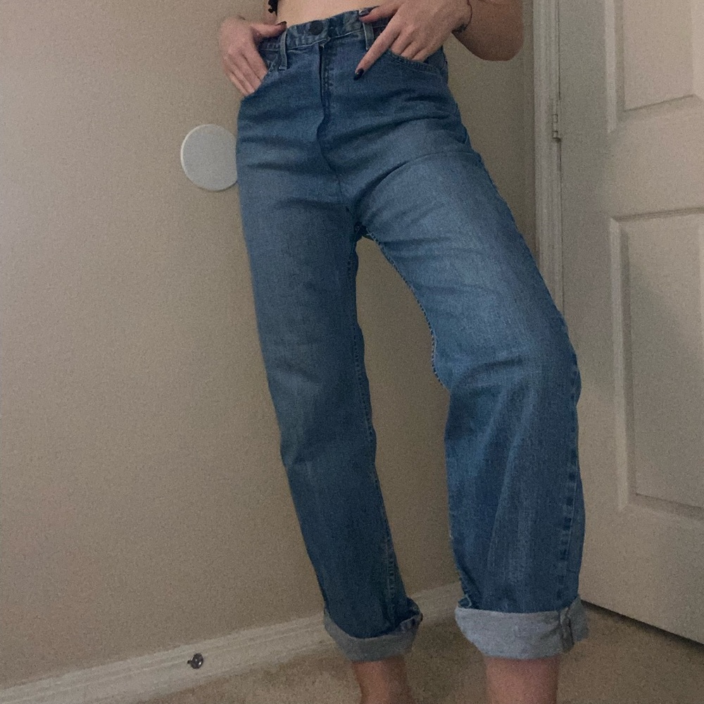 Us polo navy blue mom jeans